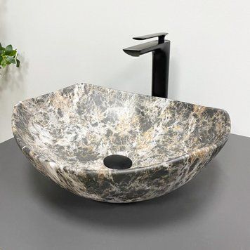 Умивальник накладний VBI RONTA DARK GREY STONE MATT (VBI-017302) VBI-017302 фото