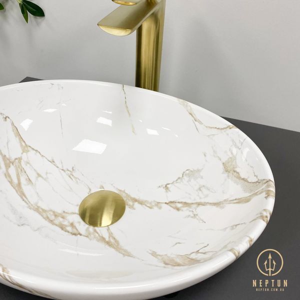 Умивальник накладний VBI PARMA STAINS GLOSSY (VBI-011015) VBI-011015 фото