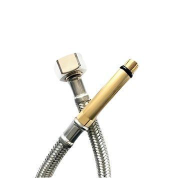 Шланг для води Kottmann M10x1/2" 60 см довга шпилька для змішувача оплетення з нержавіючої сталі (GS8060.449) GS8060.449 фото