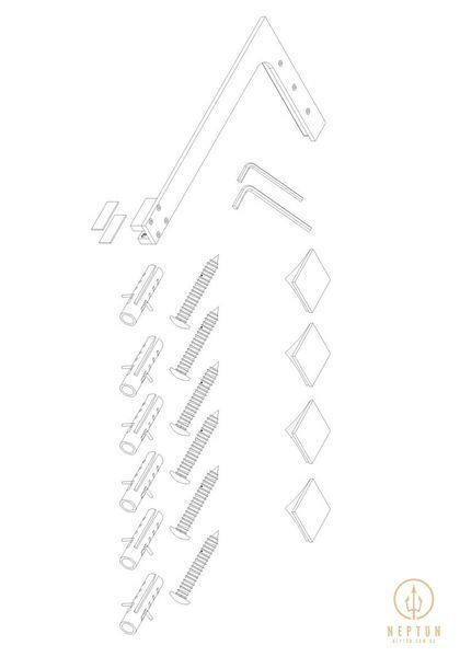 Душевая перегородка Koer SR SP02-100x200-TR-01 Walk-In прозрачное стекло Easy Clean 8мм, хром (KR5395) KR5395 фото