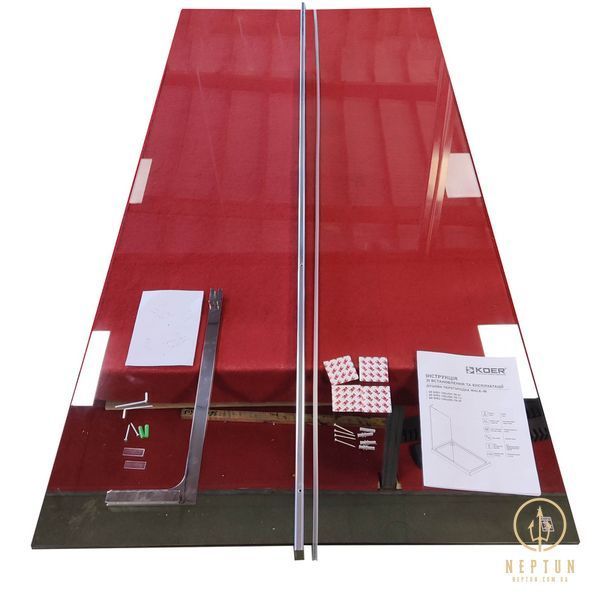 Душевая перегородка Koer SR SP02-100x200-TR-01 Walk-In прозрачное стекло Easy Clean 8мм, хром (KR5395) KR5395 фото