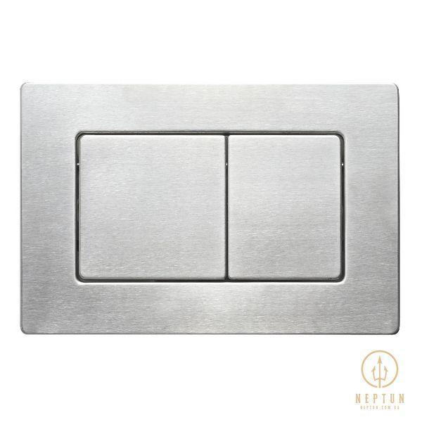 Панель змиву Koer KT-0612-02 240x160x10mm з нержавіючої сталі, кнопка квадратна SUS304 (KR6120) KR6120 фото