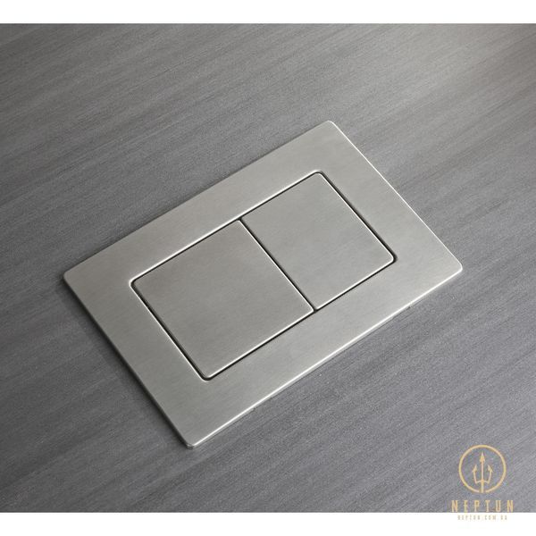 Панель змиву Koer KT-0612-02 240x160x10mm з нержавіючої сталі, кнопка квадратна SUS304 (KR6120) KR6120 фото