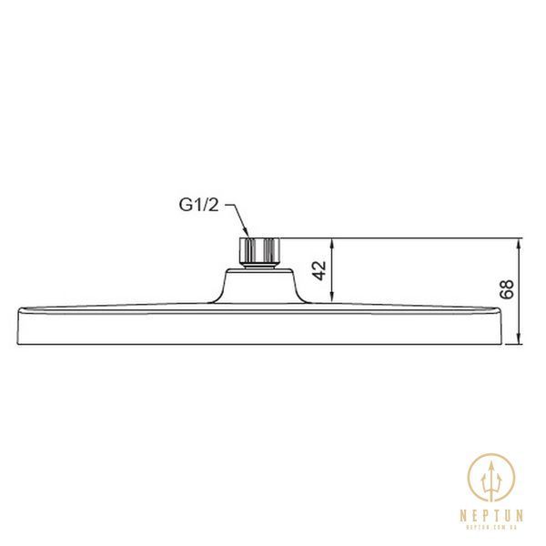 Лейка для душа потолочная Koer KP-0402-03-OH 310x200мм (KR4988) KR4988 фото