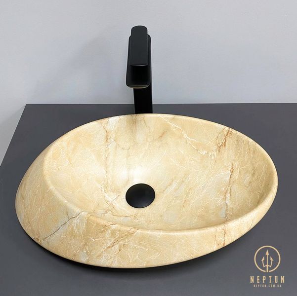 Умывальник (раковина) VBI ROTELLO BEIGE ONYX MATT накладной VBI-017103 фото