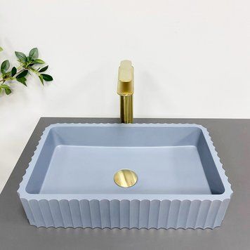 Умывальник (раковина) VBI FLORENTIA BLUE MATT накладной VBI-015003 фото