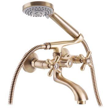 Смеситель для ванны Haiba Dominox 142 Euro Бронзовый (HB3938) HB3938 фото