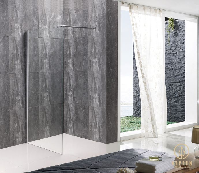 Душова перегородка Mixxus Premium FLAT SP01-140x200-TR Chrome Walk-In прозоре скло 8мм (MI6853) MI6853 фото