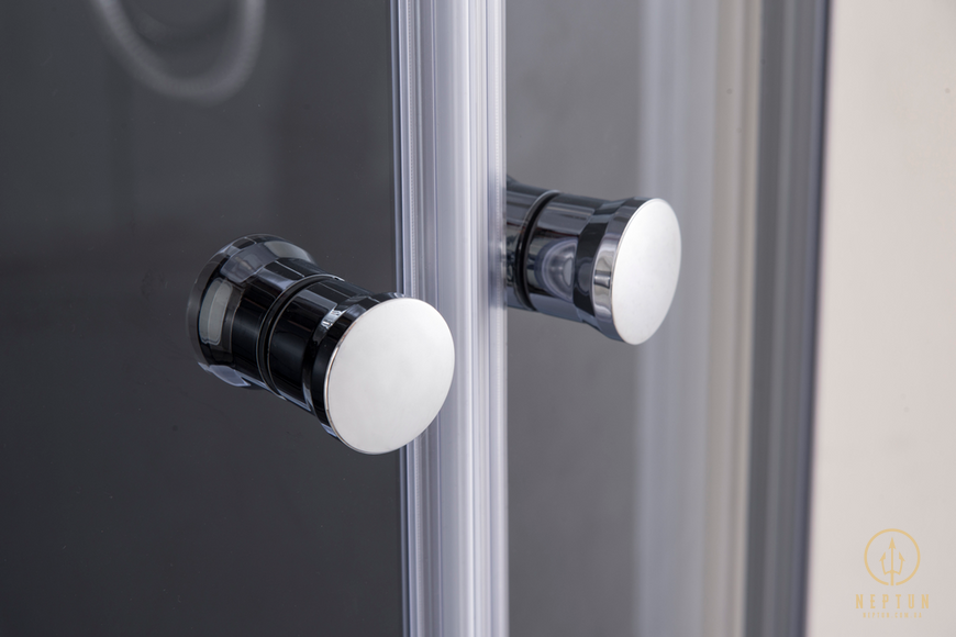 Бокс душовий без гідромасажу Mixxus STRONG SB02-90x90x215-FB SATIN з низьким піддоном (MI6886) MI6886 фото