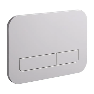 Панель змиву Koer KT-0609-03 240x160x7mm пластикова, кнопка лінійна (колір білий) (KR6129) KR6129 фото
