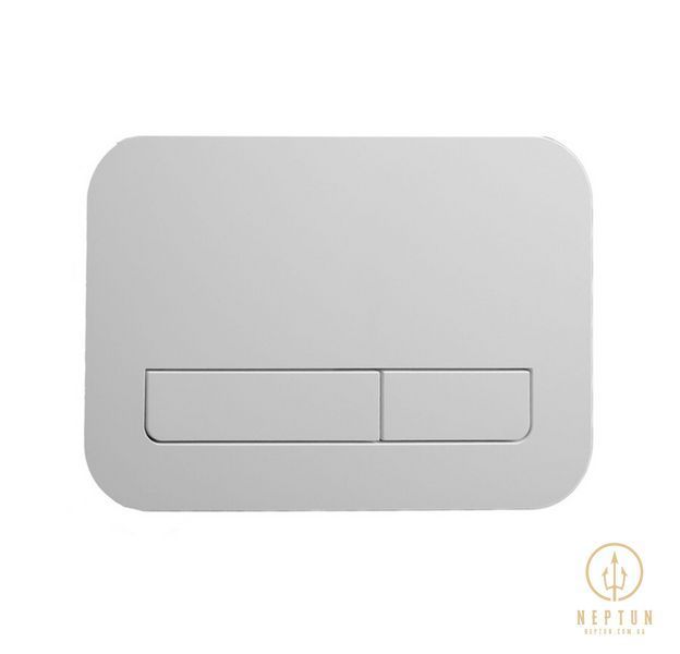 Панель змиву Koer KT-0609-03 240x160x7mm пластикова, кнопка лінійна (колір білий) (KR6129) KR6129 фото