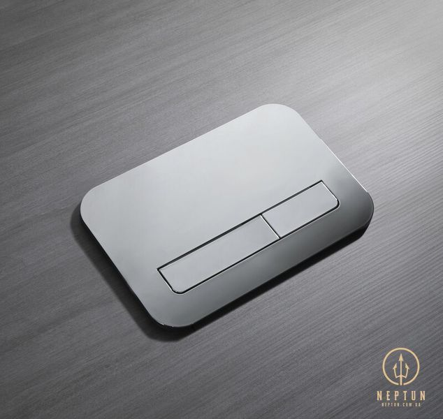 Панель змиву Koer KT-0609-01 240x160x7mm пластикова, кнопка лінійна (колір хром) (KR6130) KR6130 фото