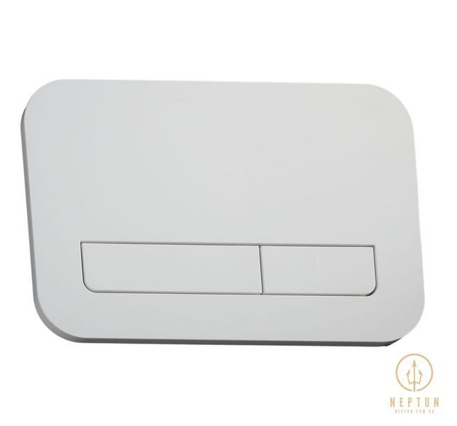 Панель змиву Koer KT-0609-03 240x160x7mm пластикова, кнопка лінійна (колір білий) (KR6129) KR6129 фото