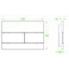 Панель смыва Koer KT-0603-05 240x160x10mm пластиковая, линейная кнопка (KR5320) KR5320 фото 2