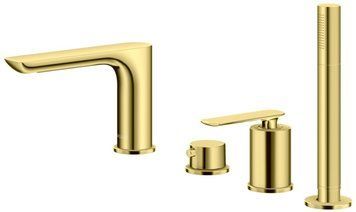 Змішувач для ванни KOHLMAN EXPERIENCE GOLD на борт ванни QB244EGD фото