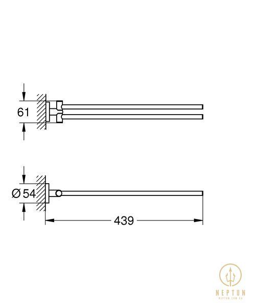 Подвійний тримач для рушників Grohe Essentials New (40371001) 40371001 фото