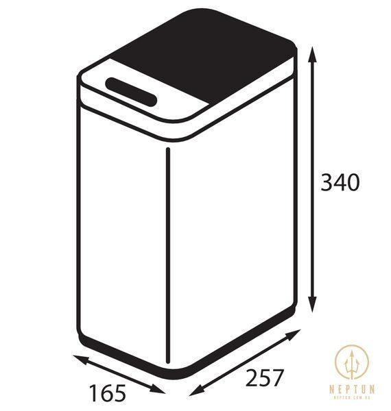 Мусорное ведро сенсорное прямоугольное Koer TC-020408-08 8 л цвет белый (KR5589) KR5589 фото