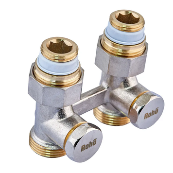 Roho R5350-075 - 3/4" Кран запірний для радіатора Н-подібний, прямий (50 шт/ящ) RO0213 фото