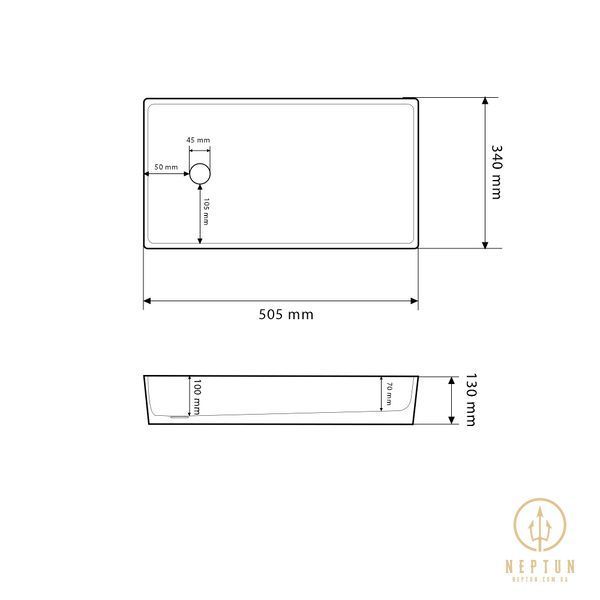 Умывальник (раковина) VBI VELLETRI BLACK STONE MATT накладной VBI-015902 фото
