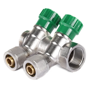 Колектор вентильний з фітингом Koer KR.1123-2 3/4"x2 ways (KR2829) KR2829 фото