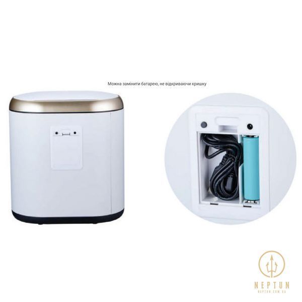 Мусорное ведро сенсорное овальное Mixxus Premium Topper-TC0112 White 12л цвет белый (MI7082) MI7082 фото