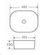 Умывальник накладной керамический Mixxus Premium Diverse-0101 Black 490x395x150mm (MP6485) MP6485 фото 2