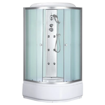Бокс душовий з гідромасажем Mixxus STRONG SBH01-90x90x215-FB SATIN з високим піддоном (MI6888) MI6888 фото