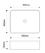 Умивальник накладний Mixxus Premium DIVERSE-0110 MARBLE-BLACK 500х390х130mm (MP6517) MP6517 фото 3