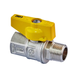 Кран шаровый ГАЗ, ручка "бабочка" желтая Roho R111-050G - 1/2" ВЗ (RO0241) RO0241 фото 1