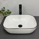 Умивальник (раковина) VBI RAVENNA WHITE BLACK EDGE накладний VBI-011224 фото 1