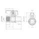 Кран шаровый ГАЗ, ручка "бабочка" желтая Roho R111-050G - 1/2" ВЗ (RO0241) RO0241 фото 2