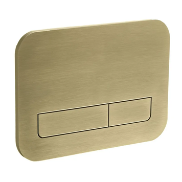 Панель змиву Koer KT-0609-12 240x160x7mm пластикова, кнопка лінійна (колір матове золото) (KR6132) KR6132 фото