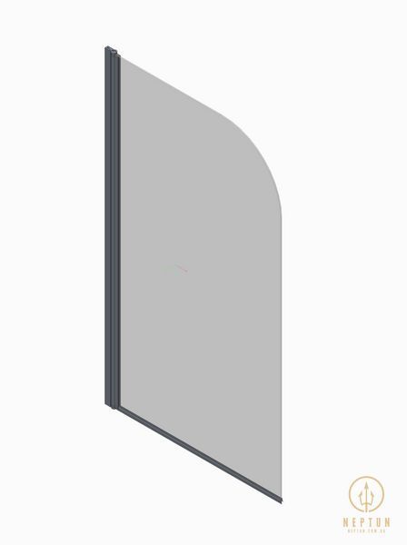Шторки скляні на ванну Koer SR BS01-80x140-TR-01 прозоре скло 6мм, хром (KR5400) KR5400 фото