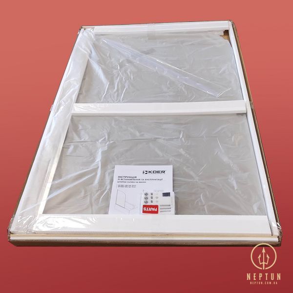 Шторки скляні на ванну Koer SR BS01-80x140-TR-01 прозоре скло 6мм, хром (KR5400) KR5400 фото