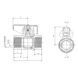 Кран шаровый ГАЗ, Roho R211-050G - 1/2" ВВ ручка "бабочка" желтая (RO0242) RO0242 фото 2
