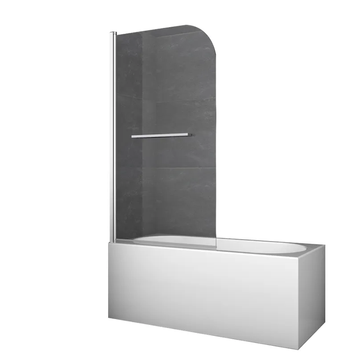 Шторки скляні на ванну Koer SR BS02-80x140-TR-01 прозоре скло 6мм, хром (KR5401) KR5401 фото