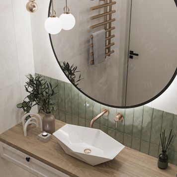 Умывальник (раковина) VBI VENEZIA S WHITE накладной VBI-012401 фото