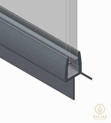 Шторки скляні на ванну Koer SR BS02-80x140-TR-01 прозоре скло 6мм, хром (KR5401) KR5401 фото