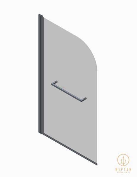Шторки скляні на ванну Koer SR BS02-80x140-TR-01 прозоре скло 6мм, хром (KR5401) KR5401 фото