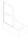 Шторки скляні на ванну Koer SR BS02-80x140-TR-01 прозоре скло 6мм, хром (KR5401) KR5401 фото 4