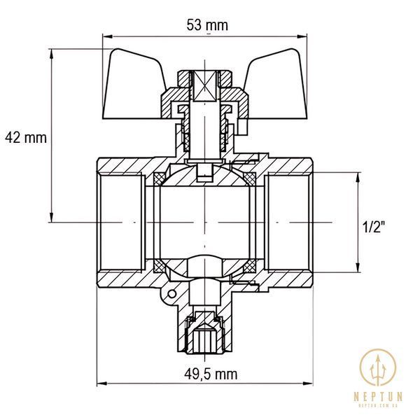 Кран ГГБ для подключения датчика температуры Koer KR.230 - 1/2" (KR3067) KR3067 фото