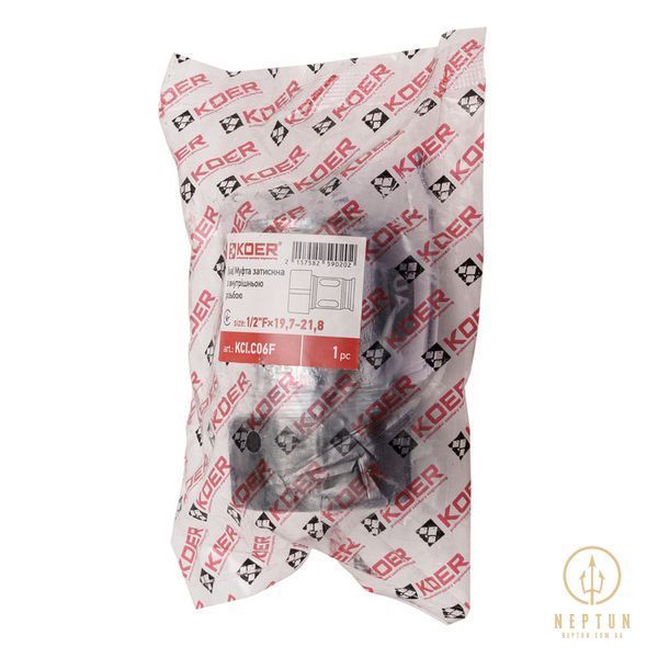 Муфта затискна з внутрішньою різьбою Koer KCI.C06F - 1/2"Fx19,7-21,8 (KR5902) KR5902 фото