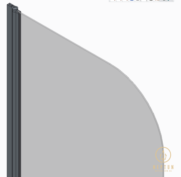 Шторки скляні на ванну Koer SR BS02-80x140-TR-01 прозоре скло 6мм, хром (KR5401) KR5401 фото