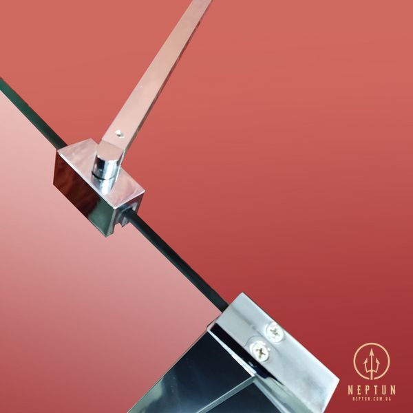 Шторки скляні на ванну Koer SR BS03-95x140-TR-01 прозоре скло 6мм, хром (KR5402) KR5402 фото