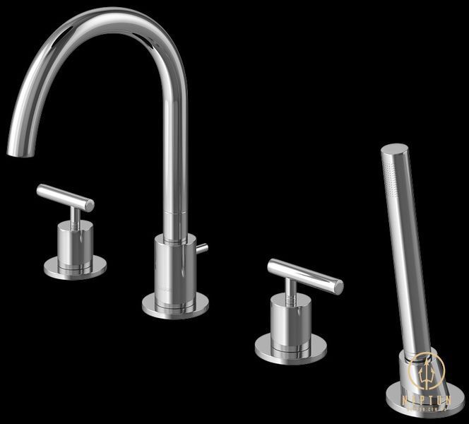 Смеситель для ванны KOHLMAN ROXIN CHROME на борт ванны * QB240R фото