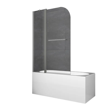 Шторки стеклянные на ванну Koer SR BS04-95x140-TR-07 прозрачное стекло 6мм, графит (KR5404) KR5404 фото