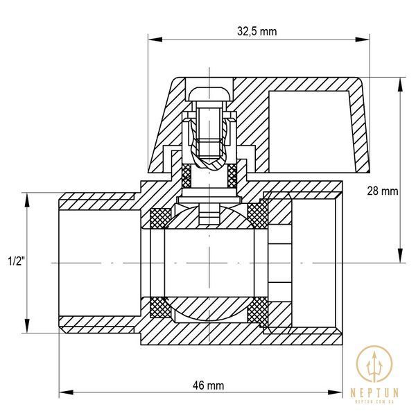 Кран "міні" 1/2" ГШМ Koer KR.401 (KR0156) KR0156 фото
