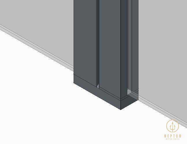 Шторки стеклянные на ванну Koer SR BS04-95x140-TR-07 прозрачное стекло 6мм, графит (KR5404) KR5404 фото