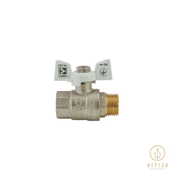 Кран шаровый Koer 1/2" ГШБ (KR.218.W) белый (KR0182) KR0182 фото