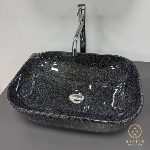 Умивальник (раковина) VBI RAVENNA SPACE BLACK GLOSSY накладний (VBI-011234) VBI-011234 фото